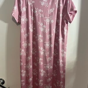 Laura Ashley Mauve Dress with White Floral Design